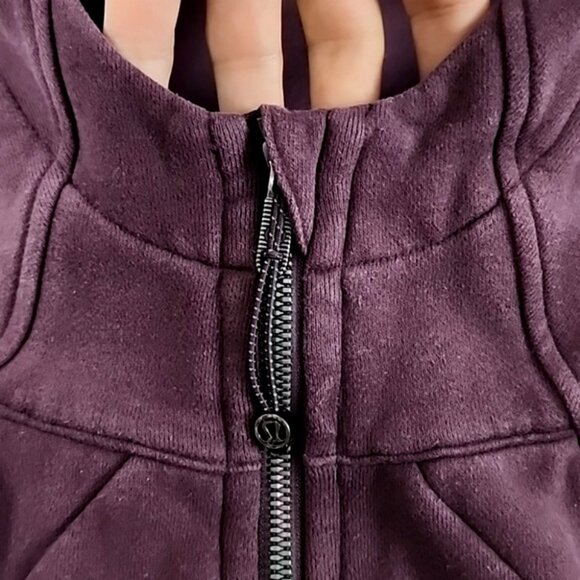 Lululemon Scuba Full Zip Hoodie Garnet Thumbholes Pockets Size 2 - Picture 5 of 12